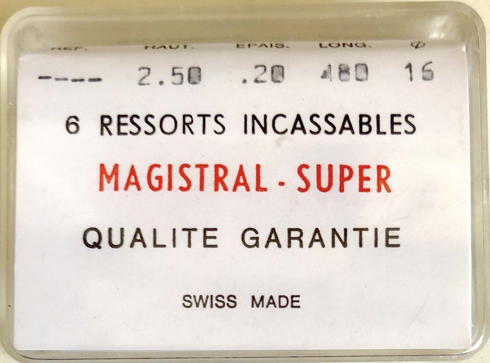 1X Mainspring 2.5x0.2mm Ø16 Watch Spring 480/250 JJ48 BA Model