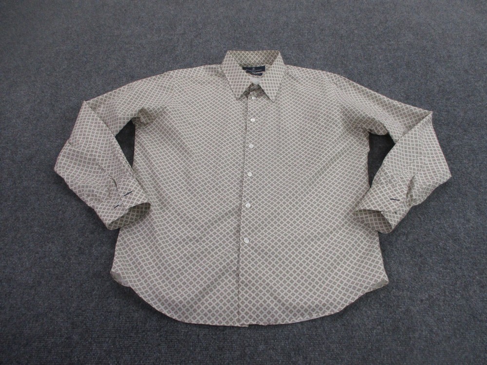 Turnbull Asser Shirt Adult XL Beige Business Classic England Bespoke Casual Mens