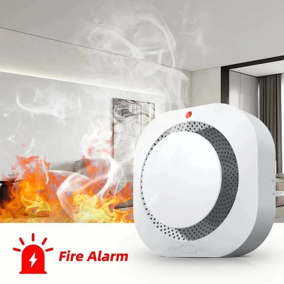 Smoke Detector, 2 in 1 & Smoke Alarm,Fire Detector Home Security Smoke Detector