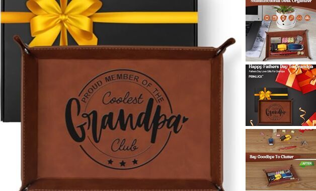 Fathers Day Grandpa Gifts, Gifts for Tray With Engraving Coolest Grandpa Club-image