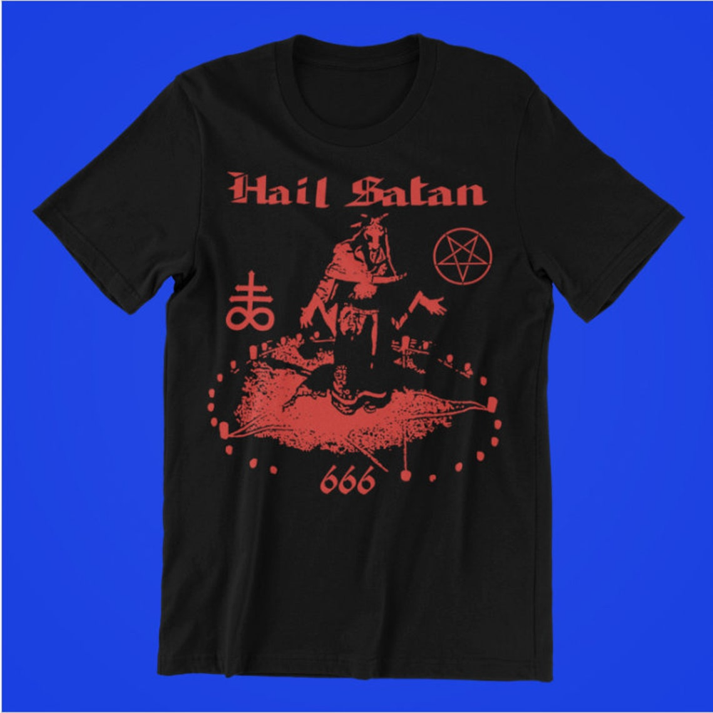 Baphomet Hail Satanic Ritual Horror Movie Unisex T-Shirt Tee