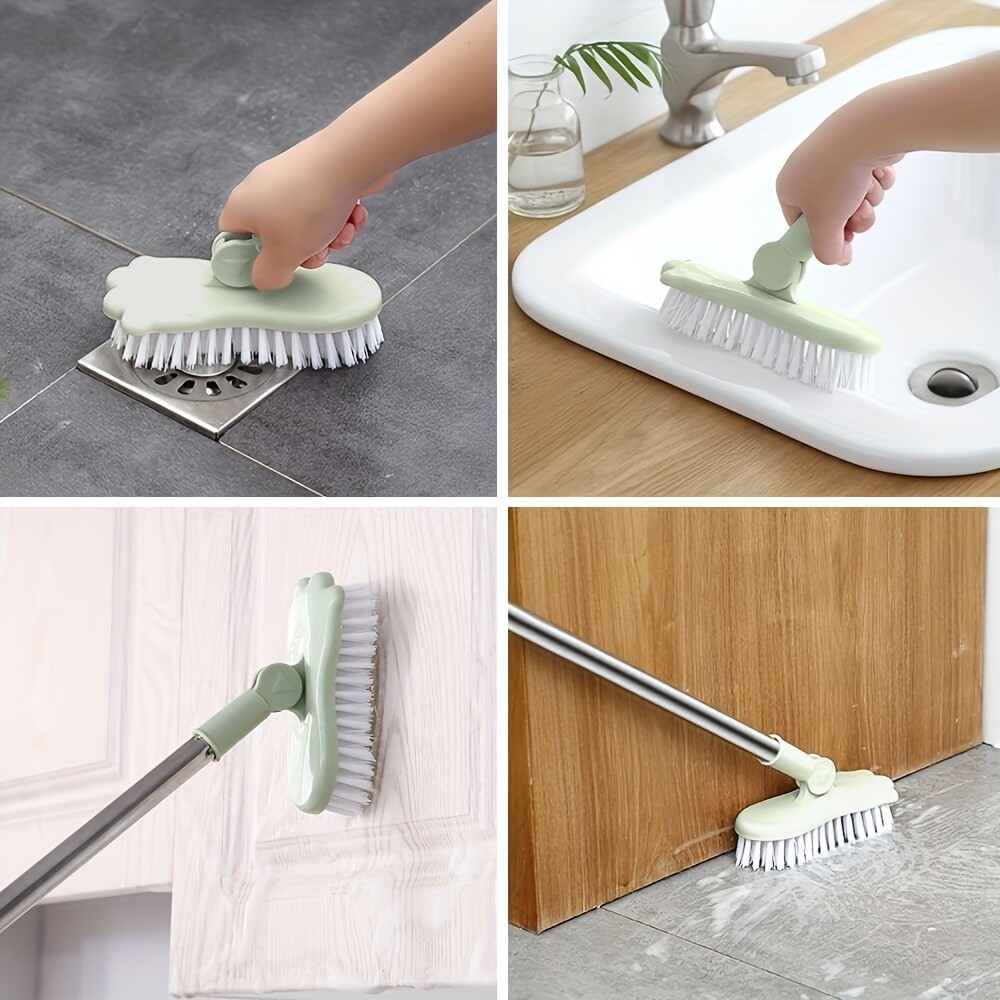 Bathroom Long Handle Brush Wall Floor Scrub Bath Shower Tile Cleaning Tool NEW