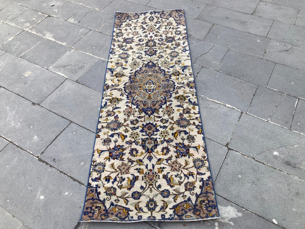 Vintage Turkish Antique Runner Rug for Stairs Traditional Design  