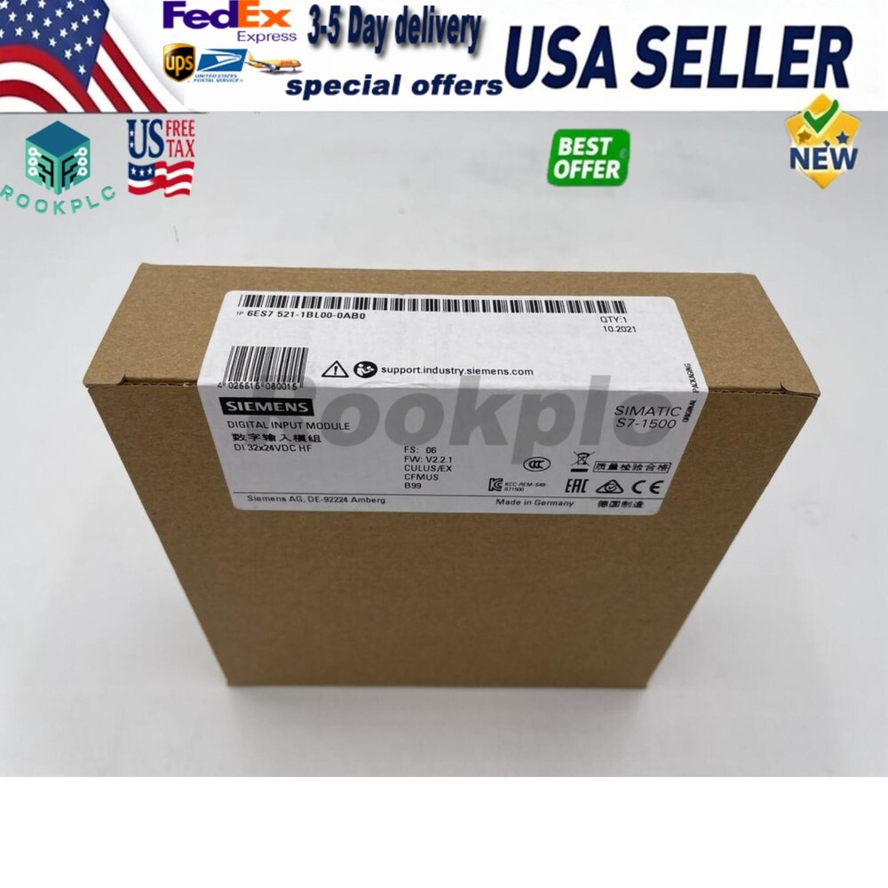 New Siemens 6ES7521-1BL00-0AB0 6ES75211BL000AB0 S7-1500 digital input module