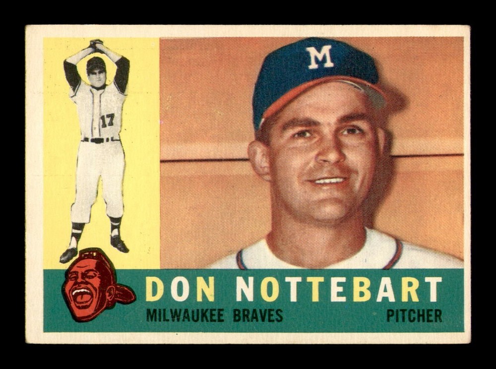 1960 Topps #351 Don Nottebart EX-MINT Condition OBGcards Vintage Baseball