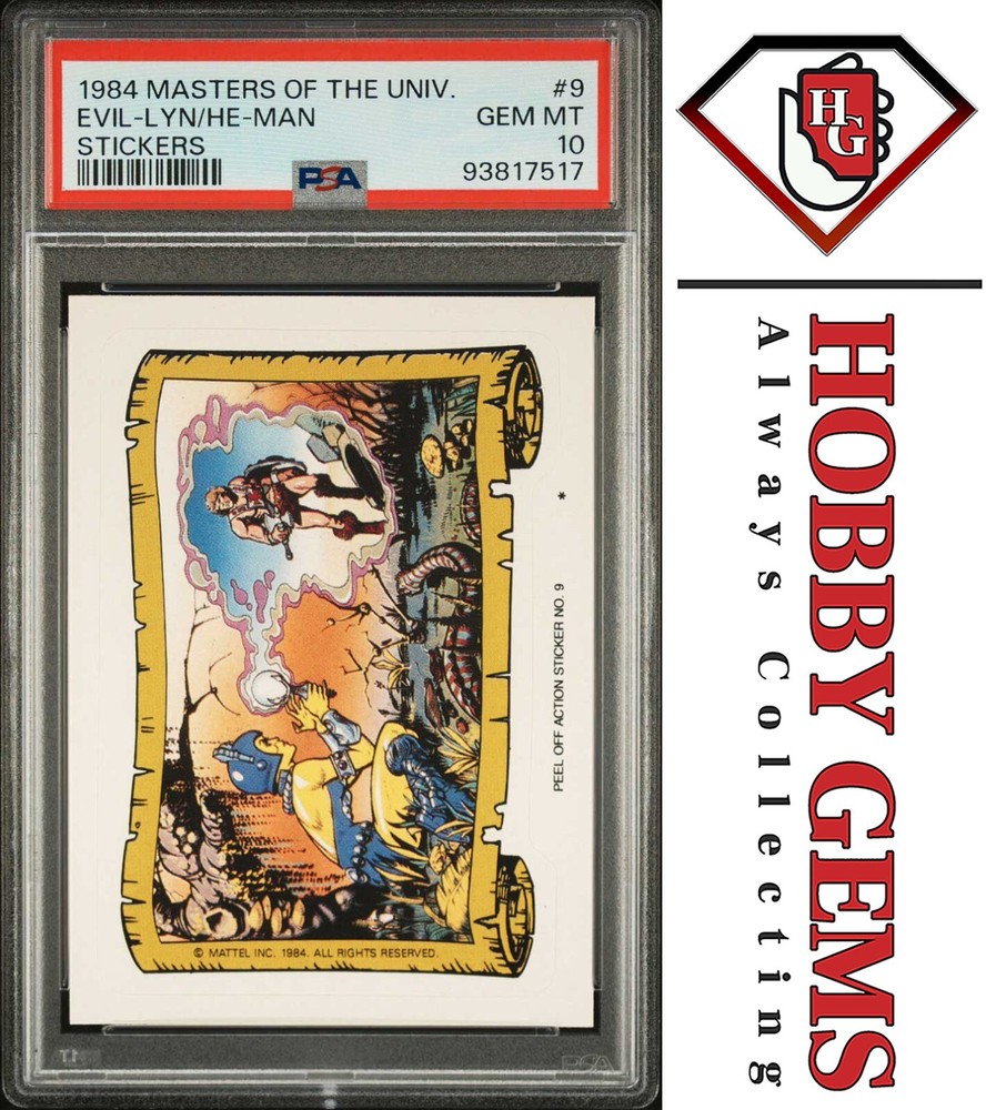 EVIL-LYN & HE-MAN 1984 MOTU Sticker #9 PSA 10 C4 Graded