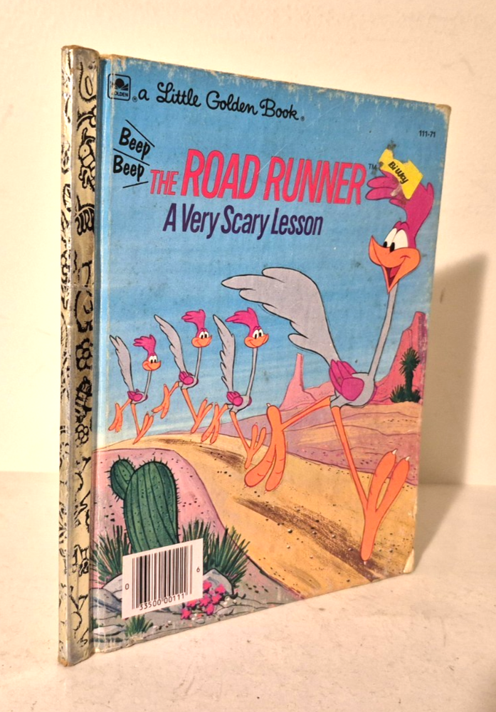 THE ROAD RUNNER - A VERY SCARY LESSON, Illustrated, A LITTLE GOLDEN BOOK