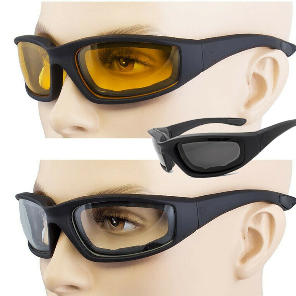 3Pcs Riding Glasses Anti-UV Motorcycle Sunglasses Wind Resistant Goggles Eyewear