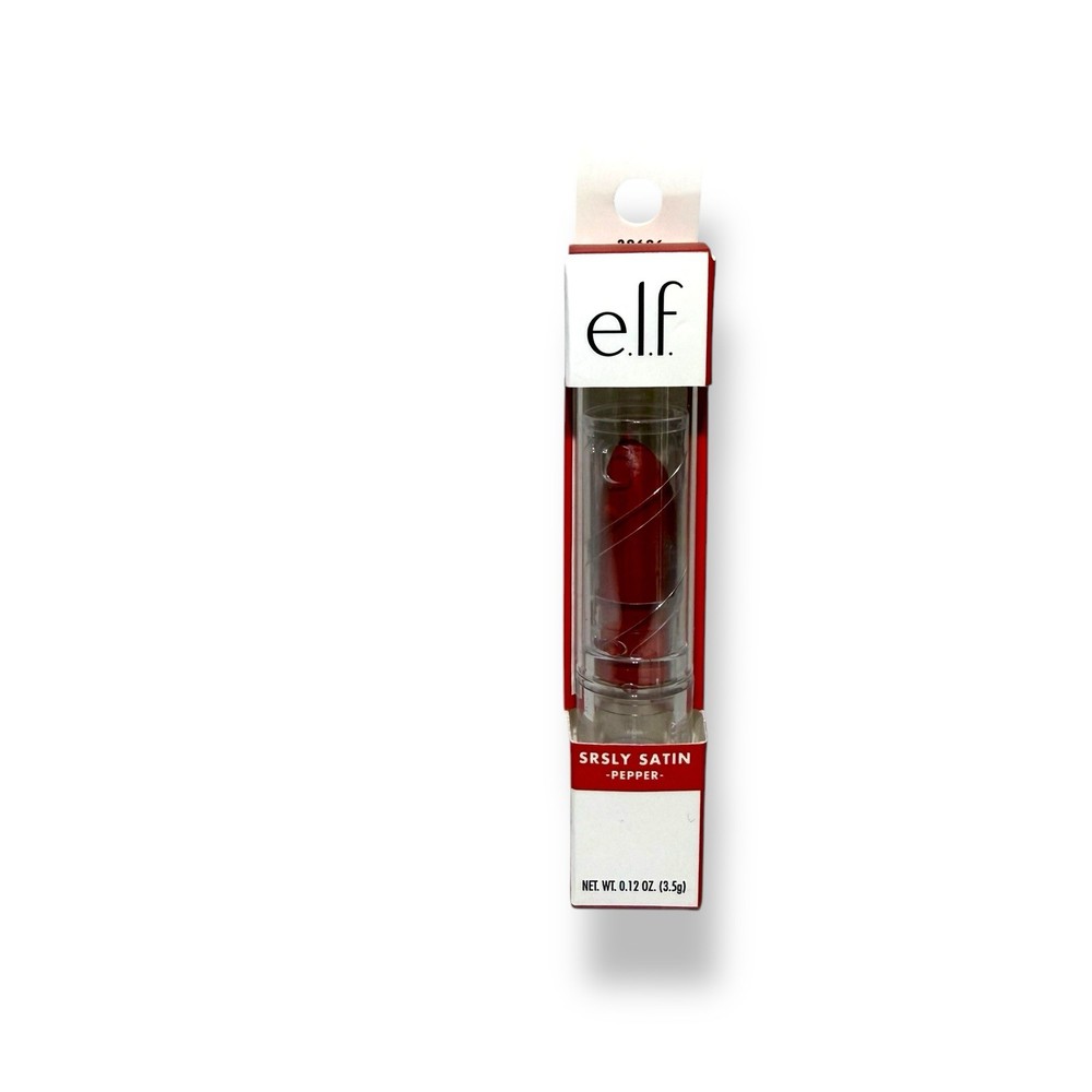 ELF Srsly Satin Lipstick Shade PEPPER Creamy Moisturizing .12oz/3.5g Full Size