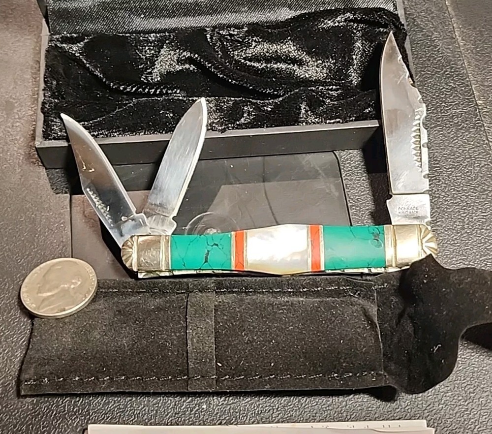 Schrade Classic Custom Whittler Maliquite & Pearl SCWPM Folding Pocket Knife