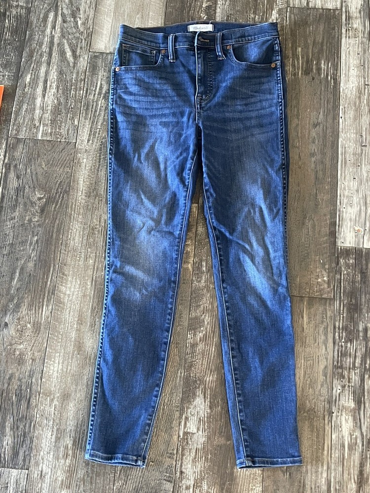 Madewell Womens Size 28 Blue High Rise Skinny Jeans 10 Inch Slim Fit Casual Denim