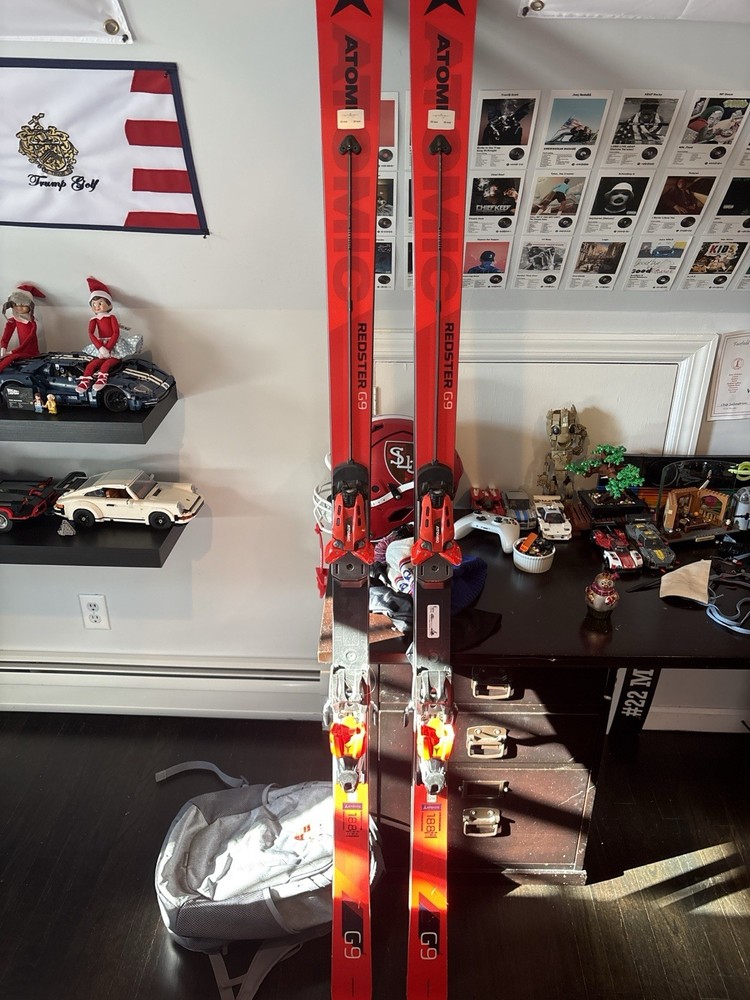 Atomic Redster G9 188cm Downhill Skis Red Black with Bindings AA0026696