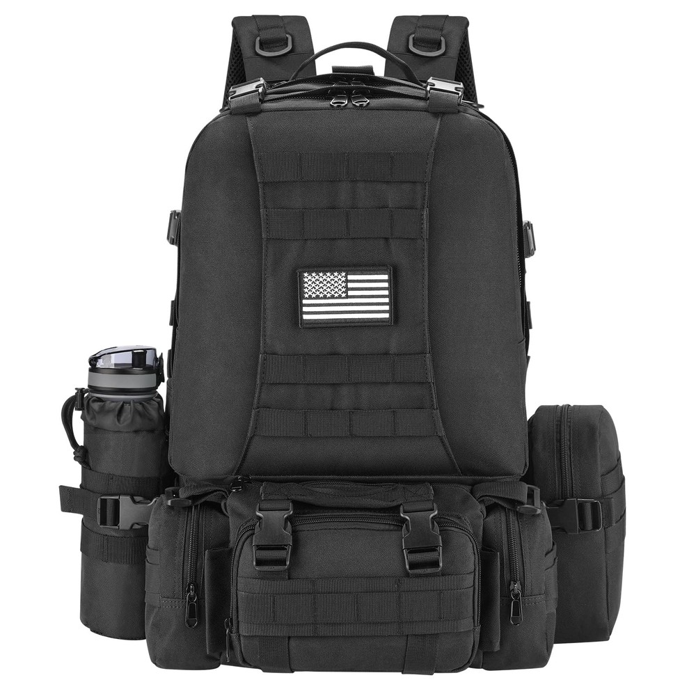 60L Military Tactical Backpack for Men Army 3 Day Assault Pack Large Camping ...