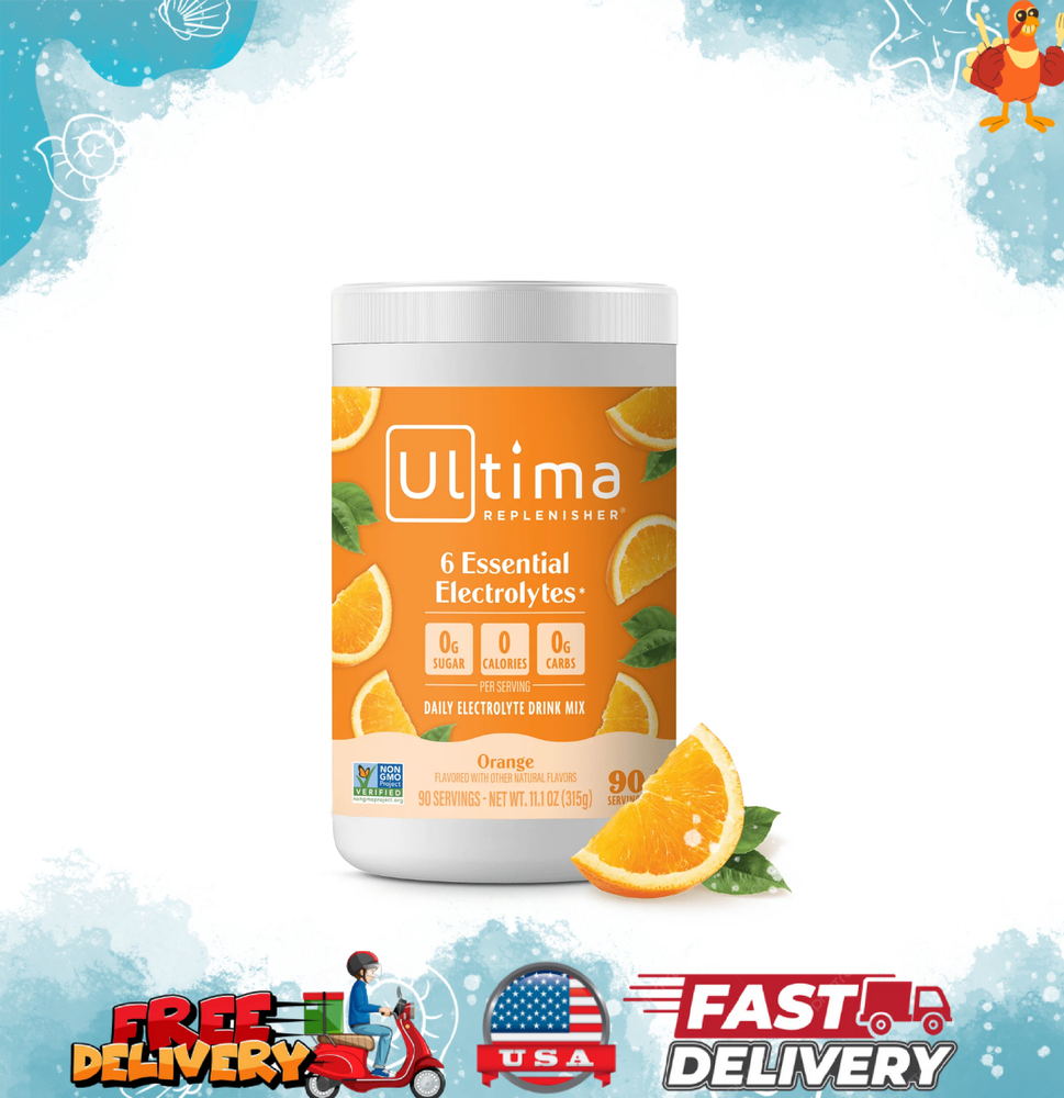 Hydration Electrolyte Powder Drink Mix, Keto, Sugar-Free Orange, 90 Servings