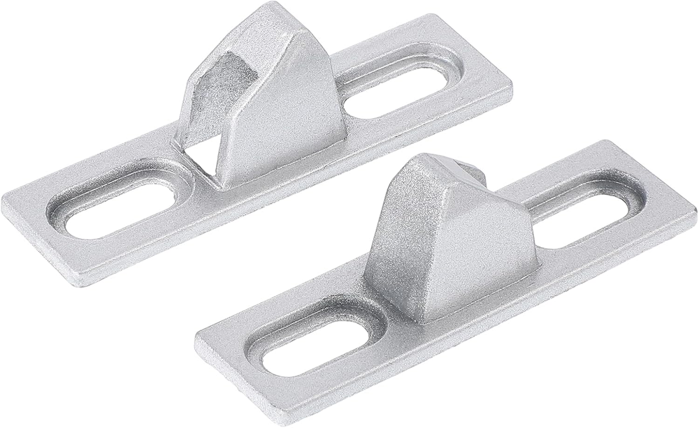 2 Pcs Sliding Door Keeper, Sliding Glass Door Lock Latch, Silver, Modern Style,