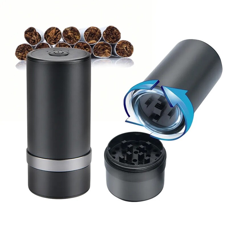 Electrical Metal Grinder Automatic Tobacco  Herb Crusher Black *US SELLER *