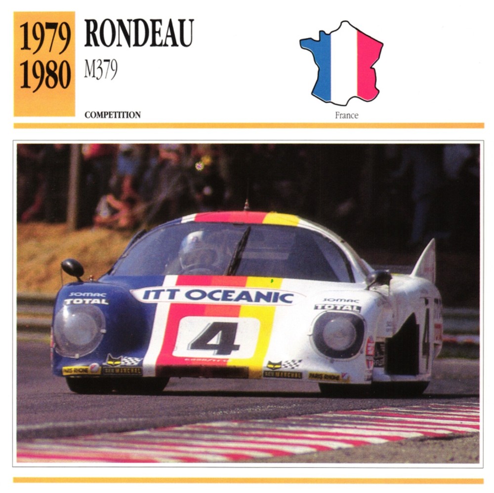 Collectors Club Classic Cars Rondeau M379 Racing Card