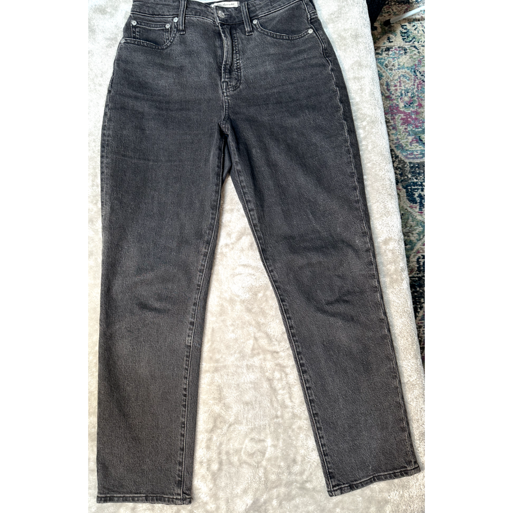 Madewell Curvy Vintage Black Cropped Straight Jeans Womens Size 26