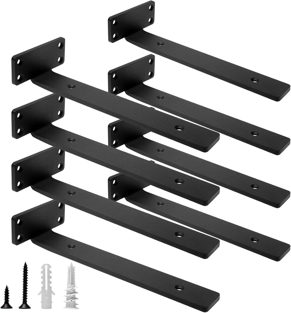 Heavy Duty 10-Inch Floating Shelf Brackets 1/5 Inch Thick Hidden Shelf Hardware