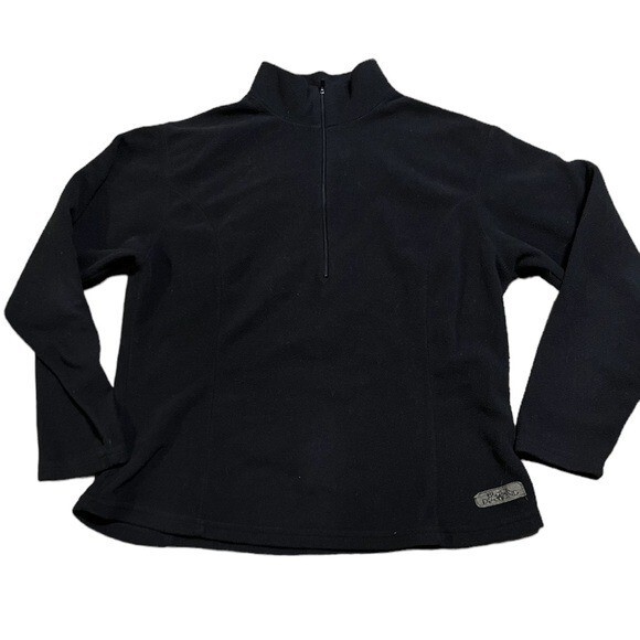 Black Diamond Womens 1/4 Zip Pullover Fleece Sweatshirt Size Large USA Made