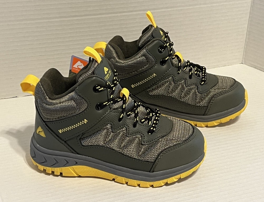 Ozark Trail Little Boys Hikers Sneaker Boots Water Resistant Olive Size 13 NWT