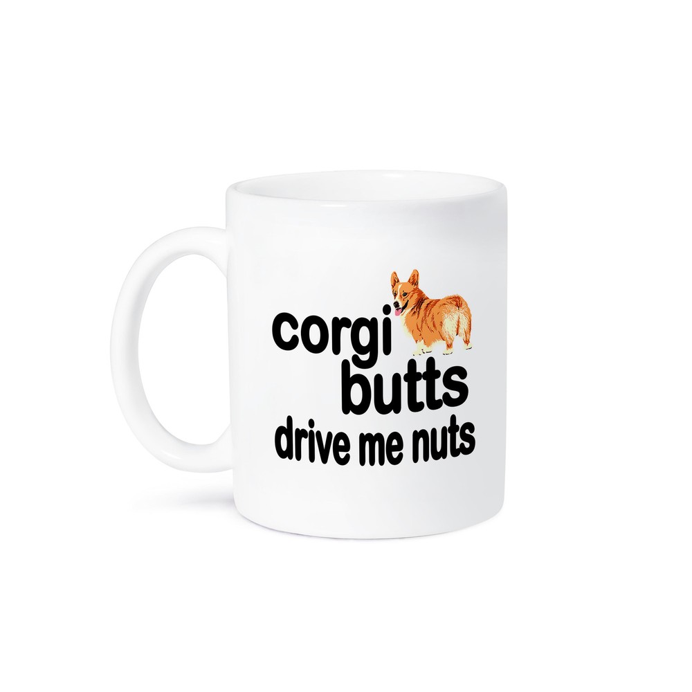 Corgi butts drive me nuts 3dRose coffee mug