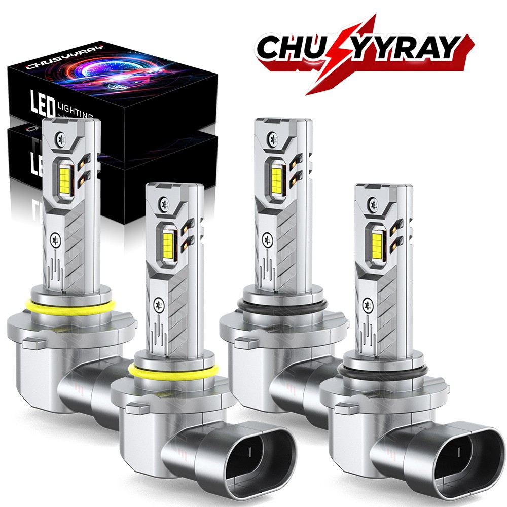 4x  9005 9006 LED Headlight Bulb High Low Beam Kit Extremely White 10000LM
