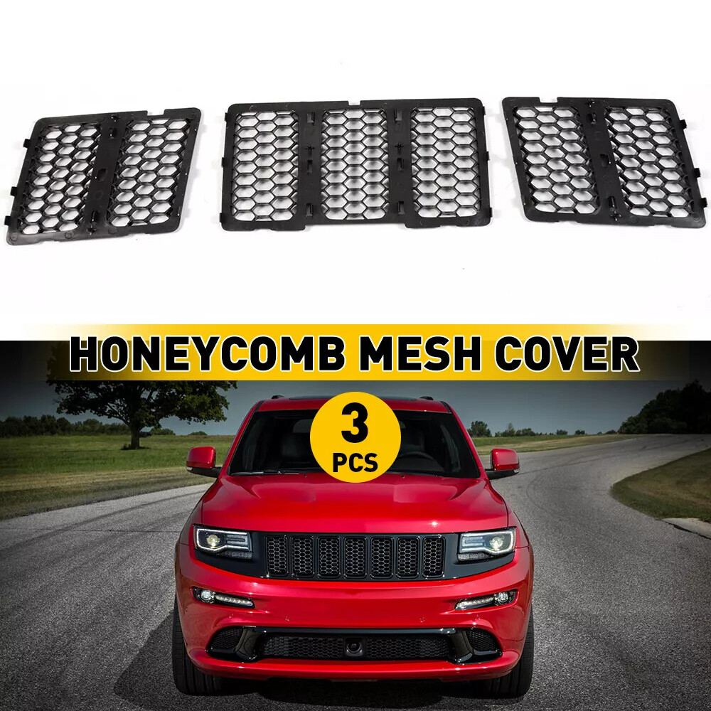 Front Grille Grill Inserts Mesh Honeycomb For 2014-2016 Jeep Grand Cherokee