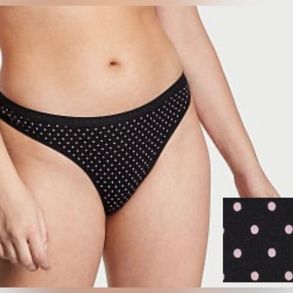 VICTORIA'S SECRET Stretch Cotton Thong Panty Size S