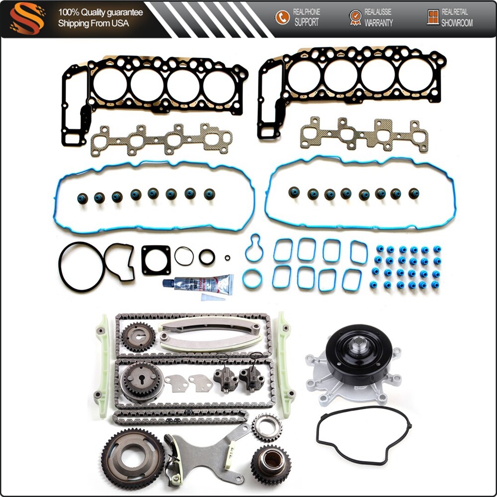 2002 Dodge Ram 1500 4.7L Head Gasket Set Timing Chain Kit Water Pump