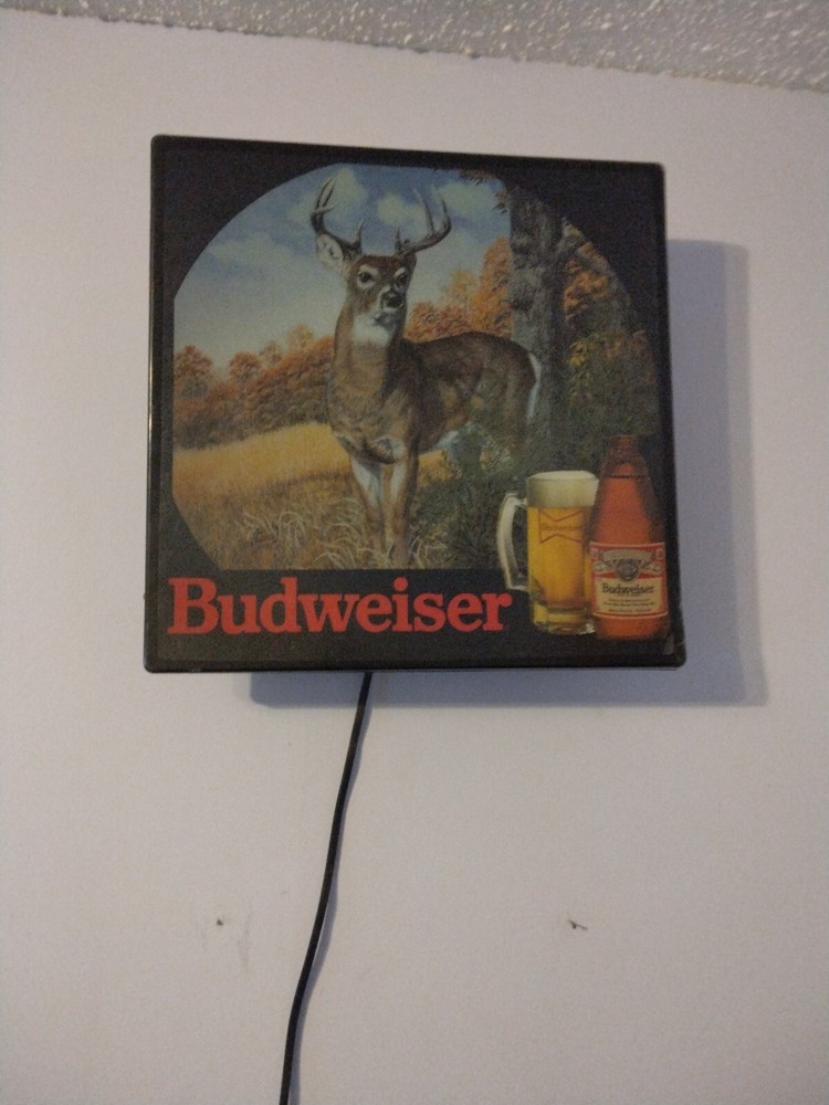 1985 Vintage Al Agnew Budweiser Light Up Sign