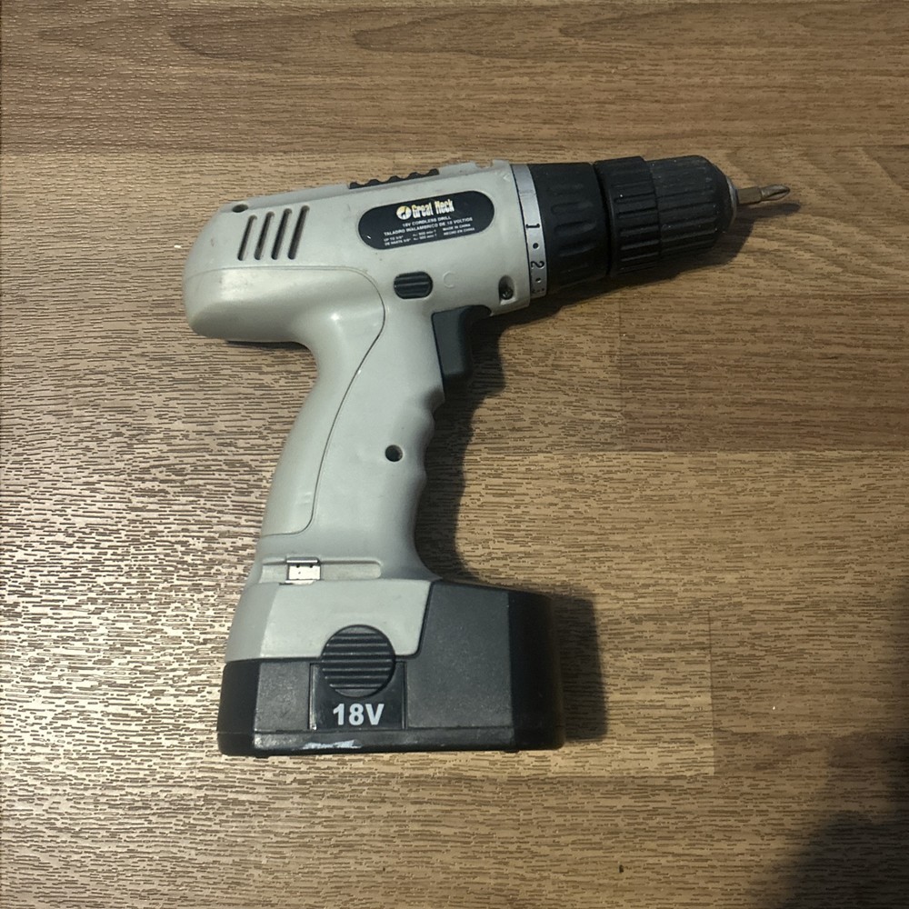 Great Neck 18V Cordless Drill Untested with Battery  