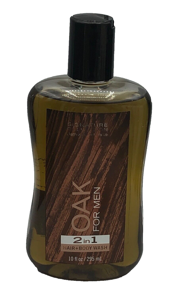 Bath & Body Works OAK FOR MEN 2 in 1 Hair + Body Wash FULL 10oz Gel Shower READ