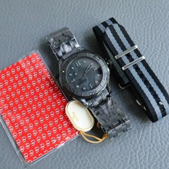 Omega Seamaster Darth Vader 300M Black Steel Strap Watch 42mm