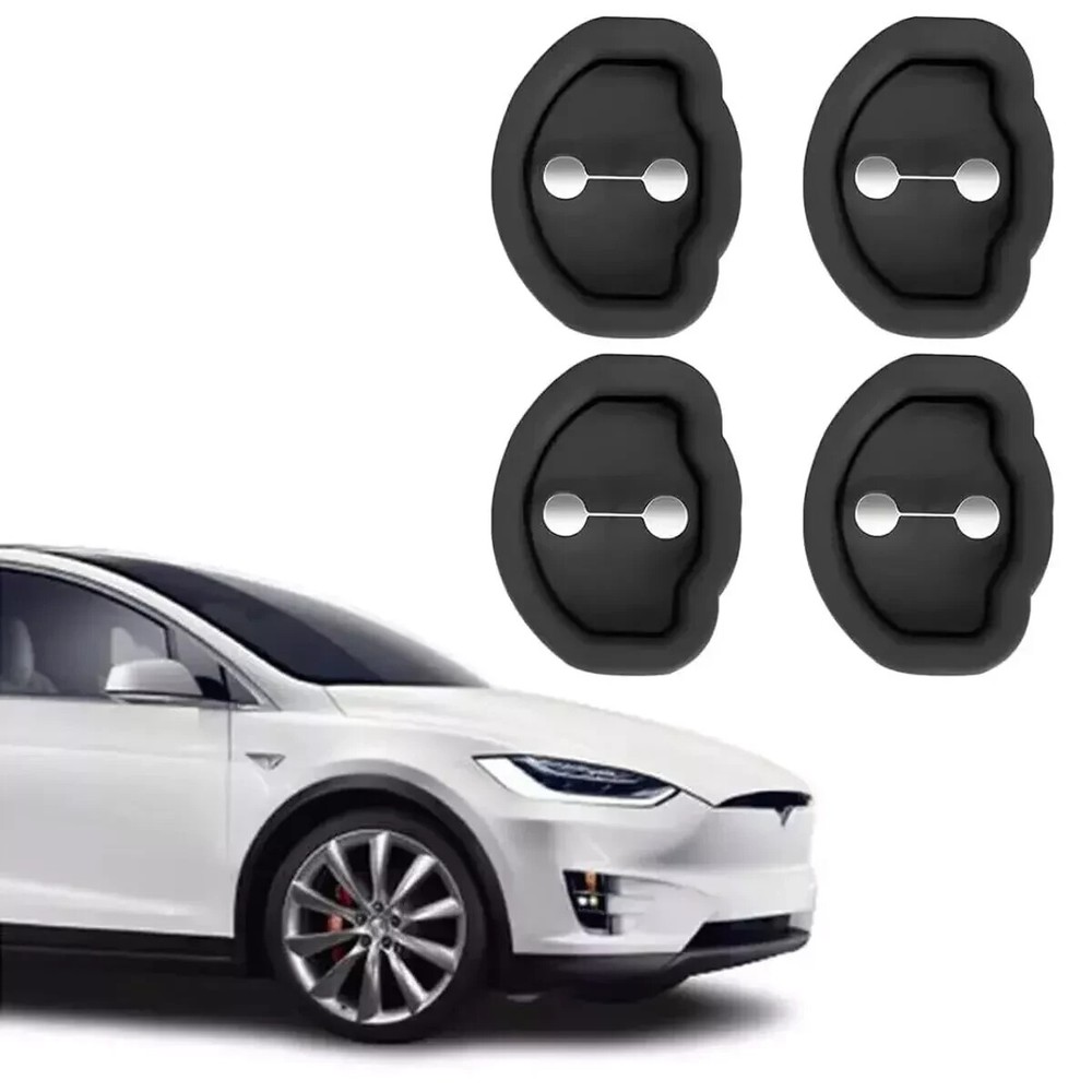 Car Silicone Door Latch Protector Cover Silent Shock Absorber 4Pcs Heavy Duty