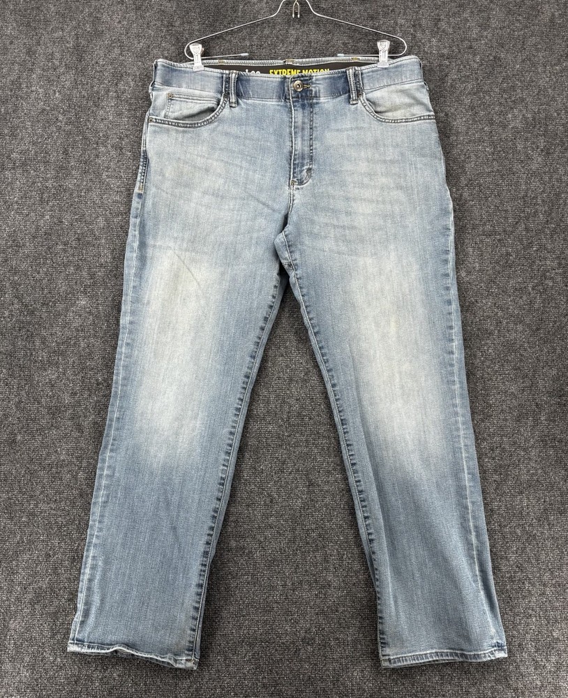 Lee Extreme Motion Straight Fit Tapered Jeans - Medium Wash 38x30 Workwear