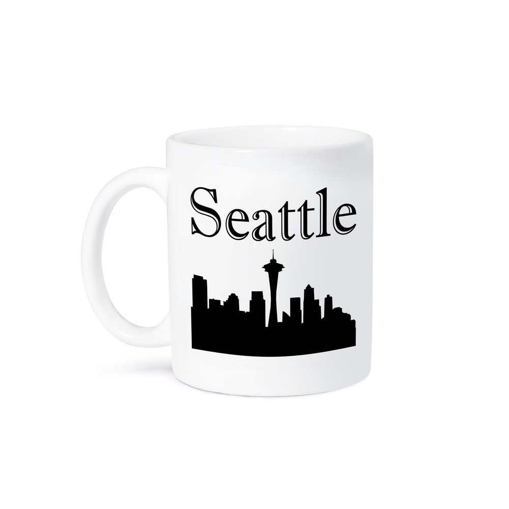 3dRose Seattle Skyline Coffee Mug with Cityscape Design