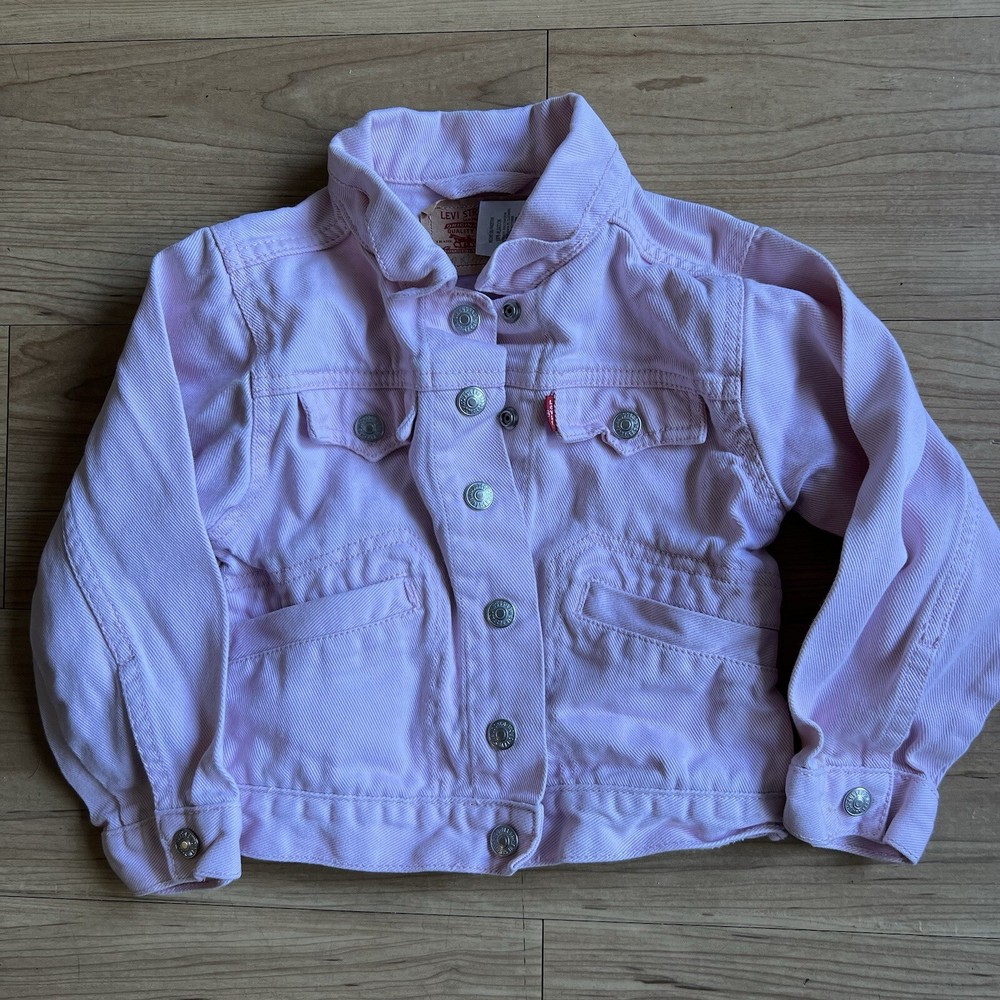 Levi's Original Puff Sleeve Trucker Jacket Chalky Blush Women's  size 4