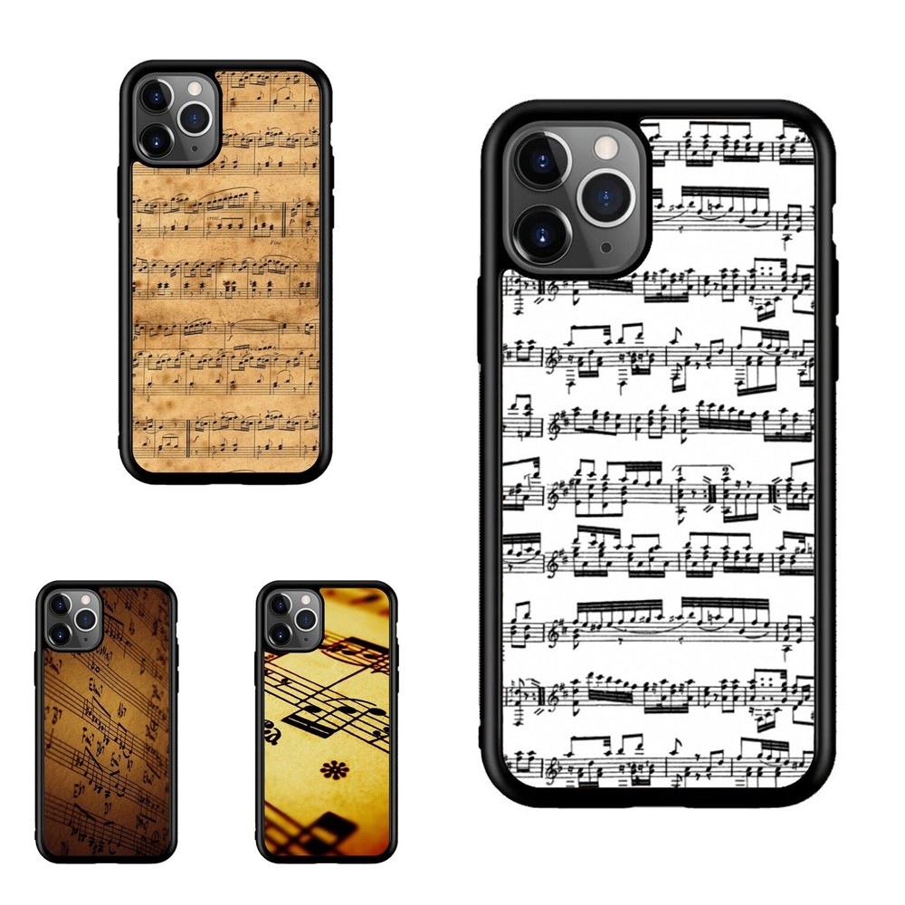 For Apple iPhone Samsung Galaxy Motorola Anti drop Cover Retro songs sheet music
