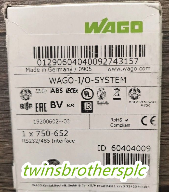 New in Box WAGO 750-652 Communication Interface Module