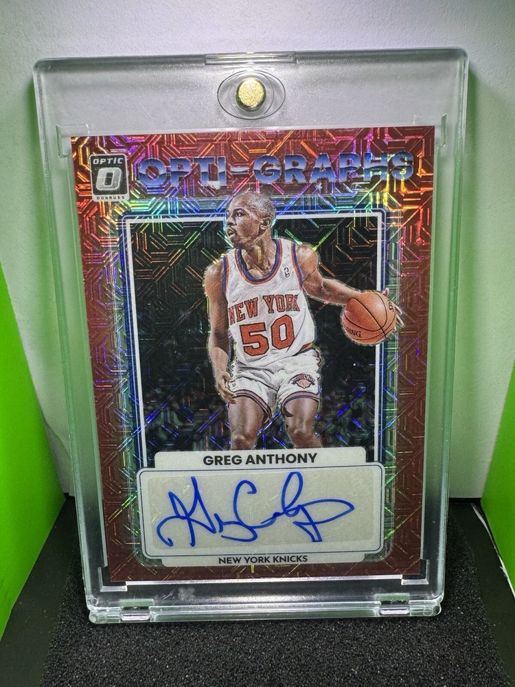 2022-23 Panini Donruss Optic Opti-Graphs Prizm Greg Anthony Autograph Card