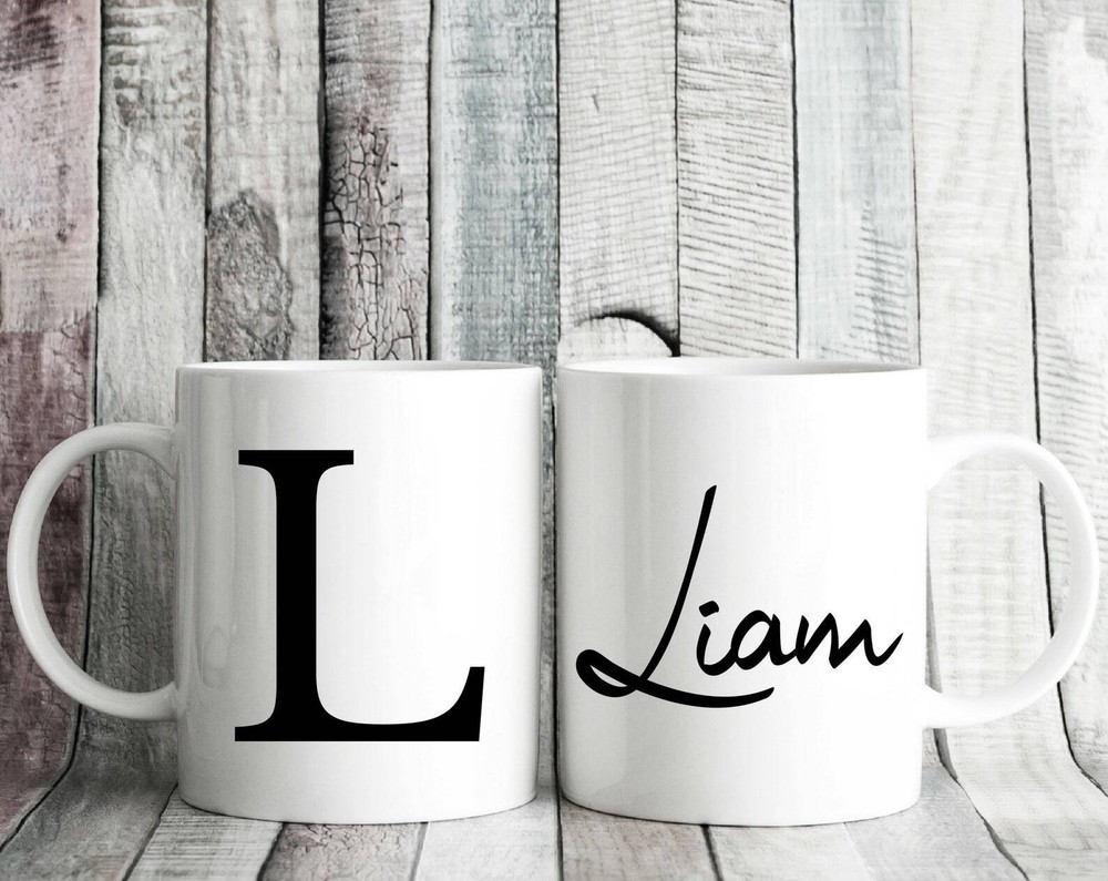 Initial And Name Mug For Men Initial Coffee Mug Free Shipping Initial Letters