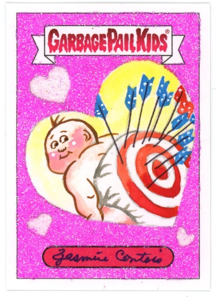 2025 Garbage Pail Kids Valentine Jasmine Contois Sketch Card On The Mark