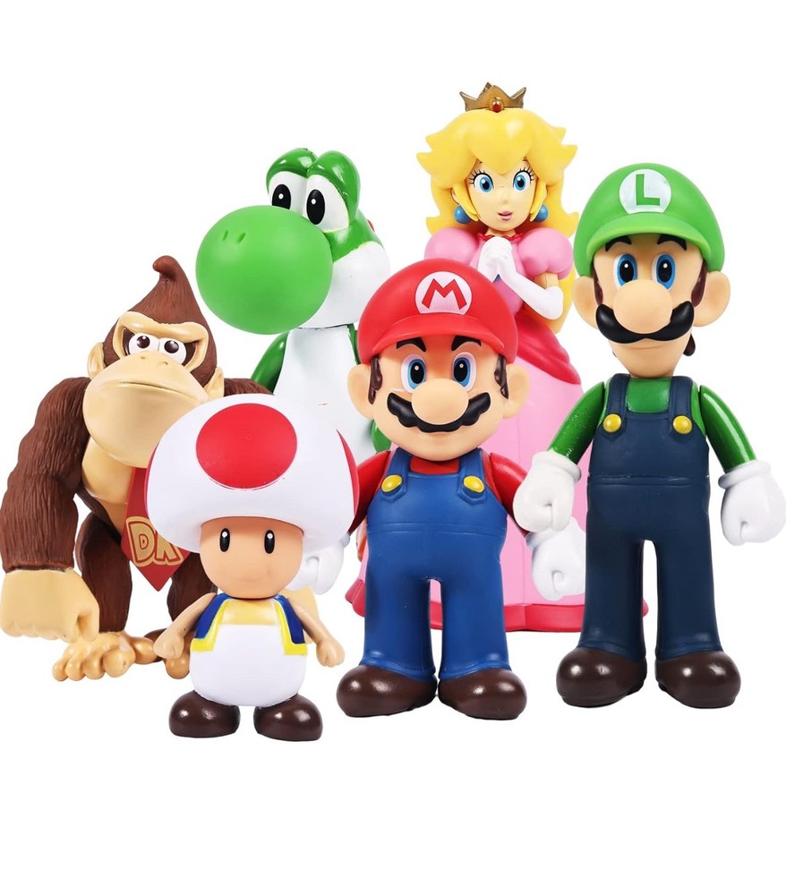6 pcs/Set Mario Figures Toy - Mario & Luigi Figurine