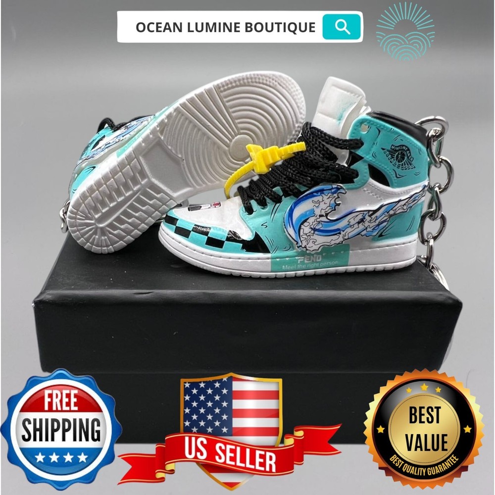 Air Jordan 3D Mini Sneaker Keychain, Basketball Sneaker Collectible, Box Options