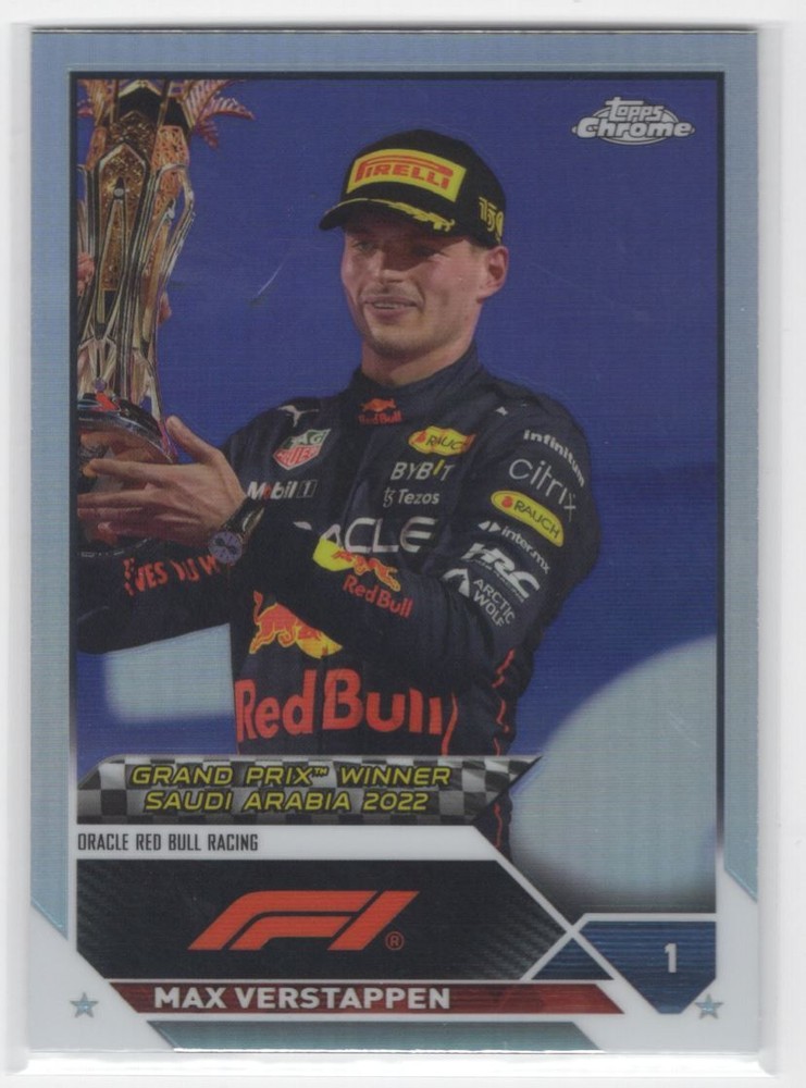 2023 Topps Chrome Formula 1 Refractor Max Verstappen Oracle Red Bull Racing #145