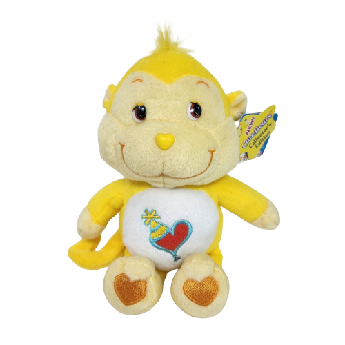 8 Inch Care Bear Cousins 2004 Playful Heart Monkey Plush Stuffed Animal with Original Tag