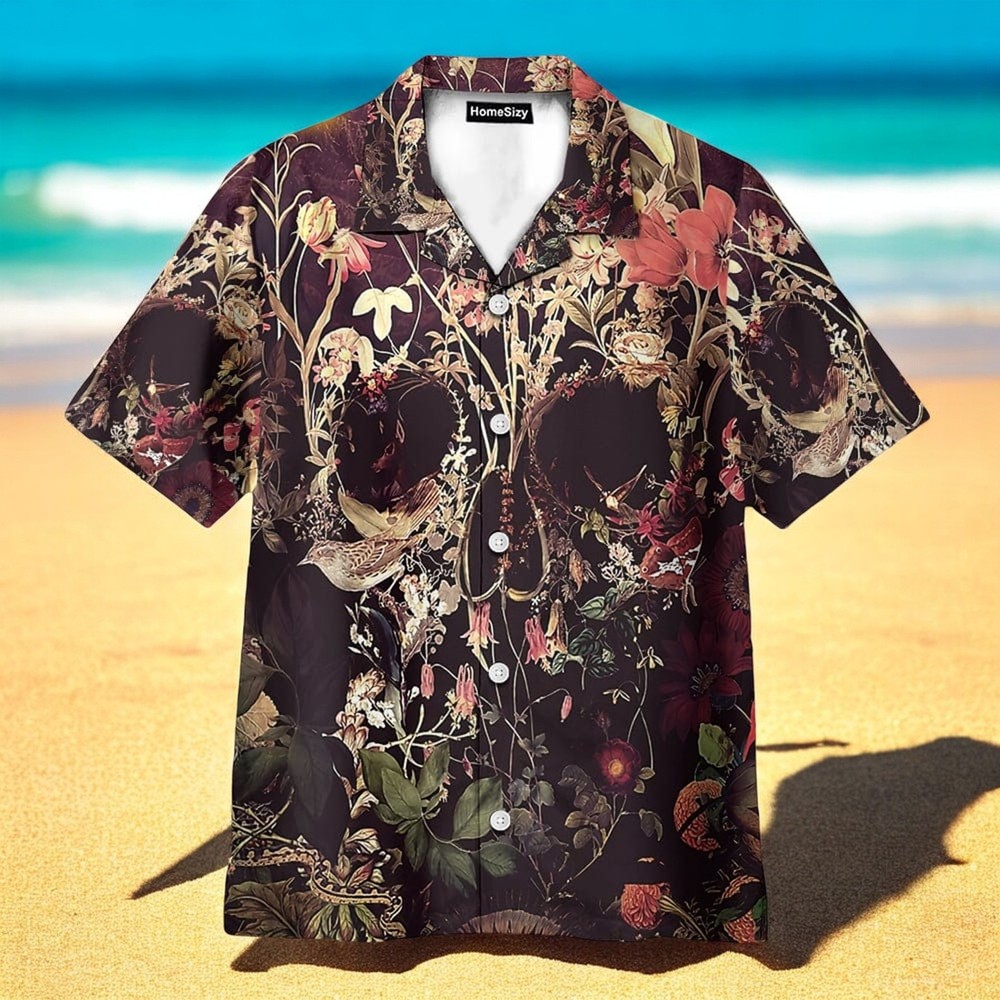 Bloom Skull Hawaiian Shirt