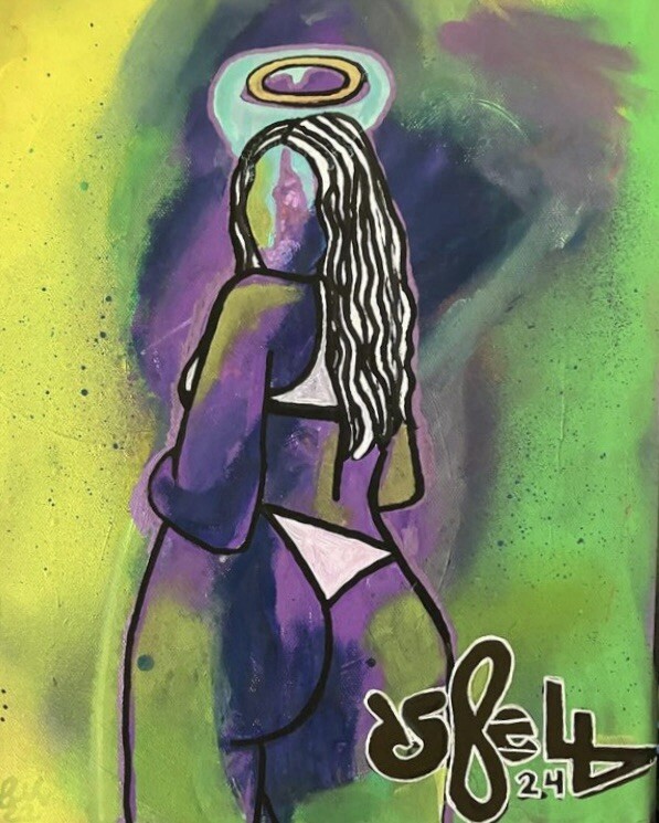 Painting 11 X 14 Original Art By Sbell Acrylic on Stretched Canvas