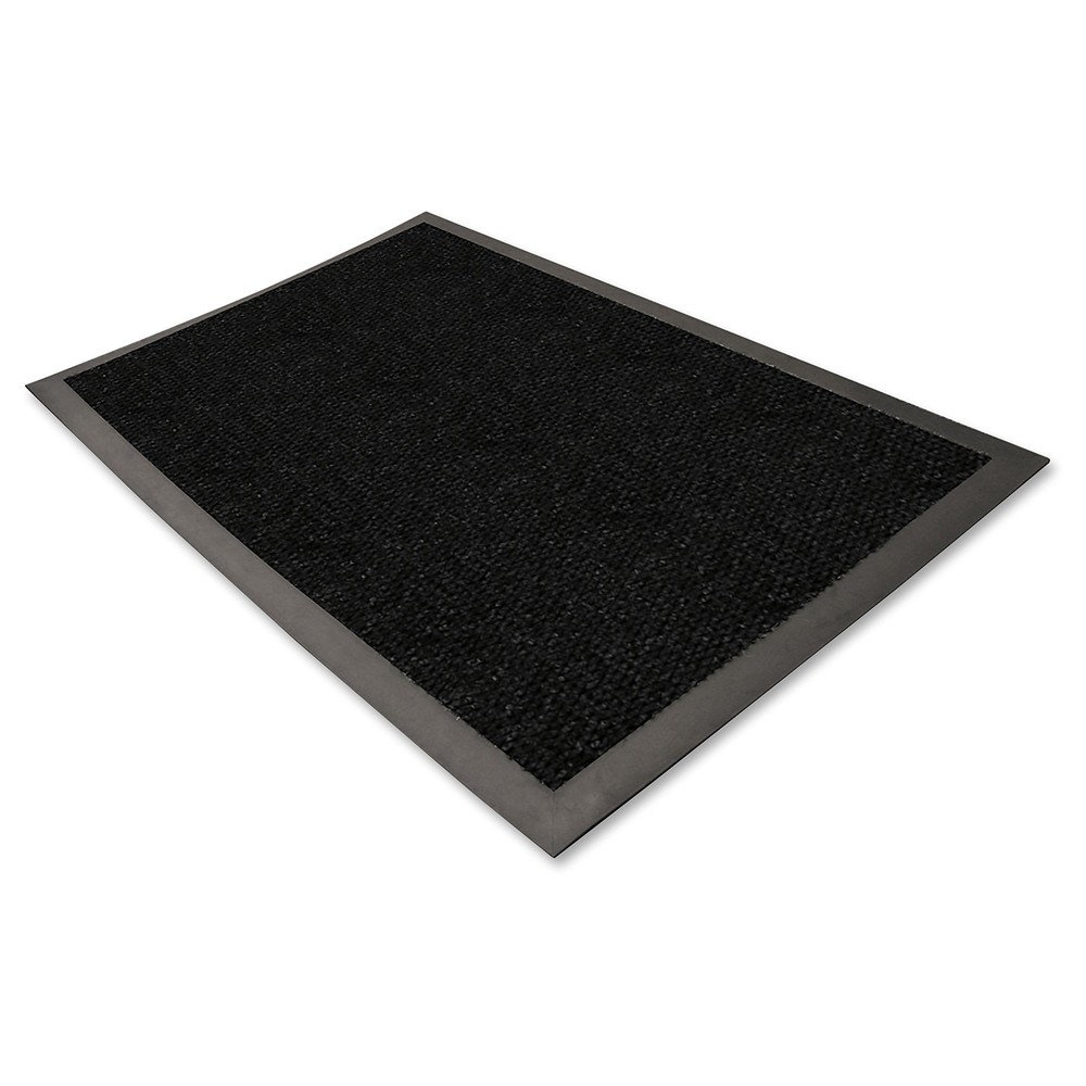 02402 Wiper/Scraper Indoor Floor Mat 3-Inch x5-Inch Black